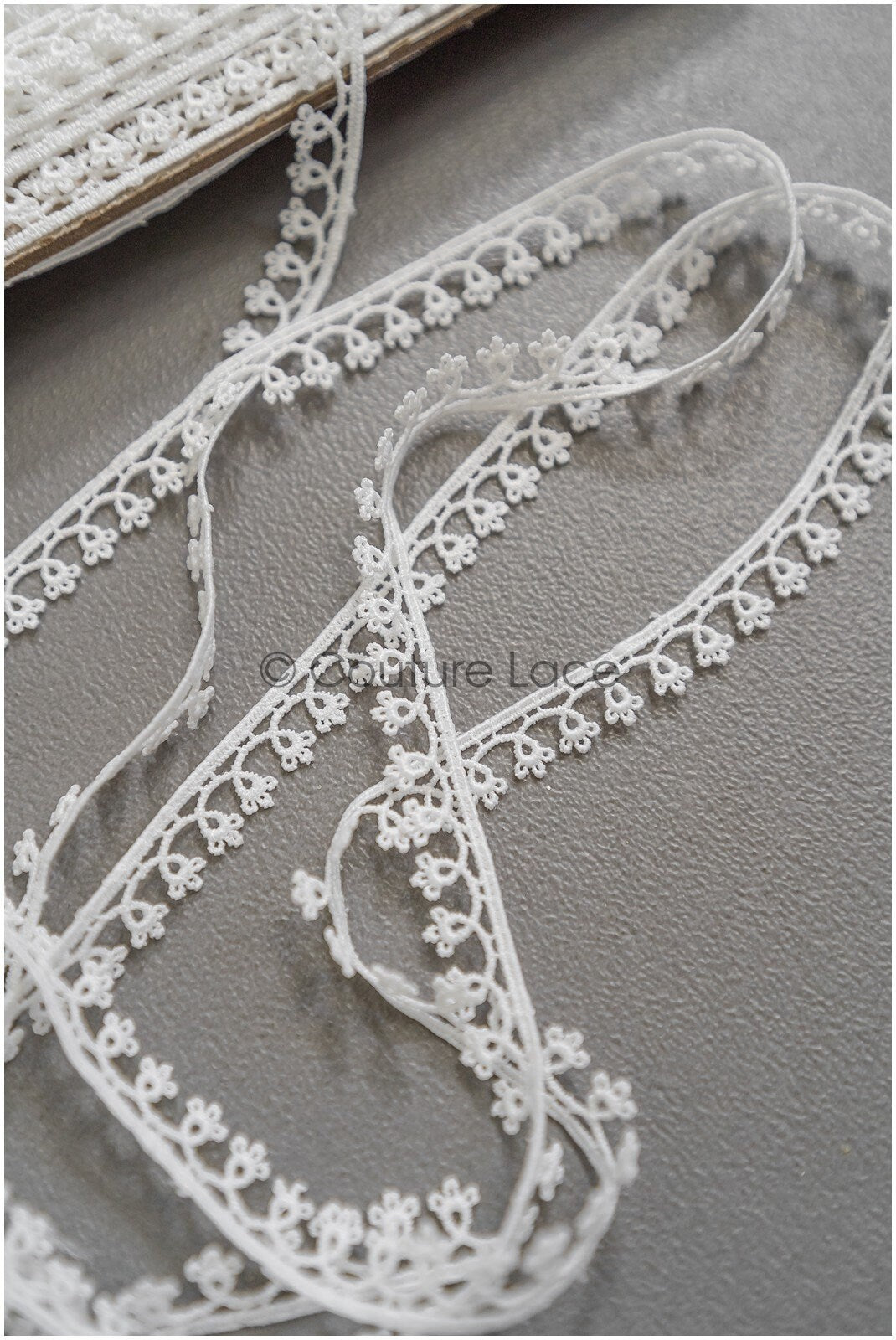 4yds Boho Lace Trim Off-White/ Geometric Lace Trim/ Bridal Guipure Lace Trim// T22-193