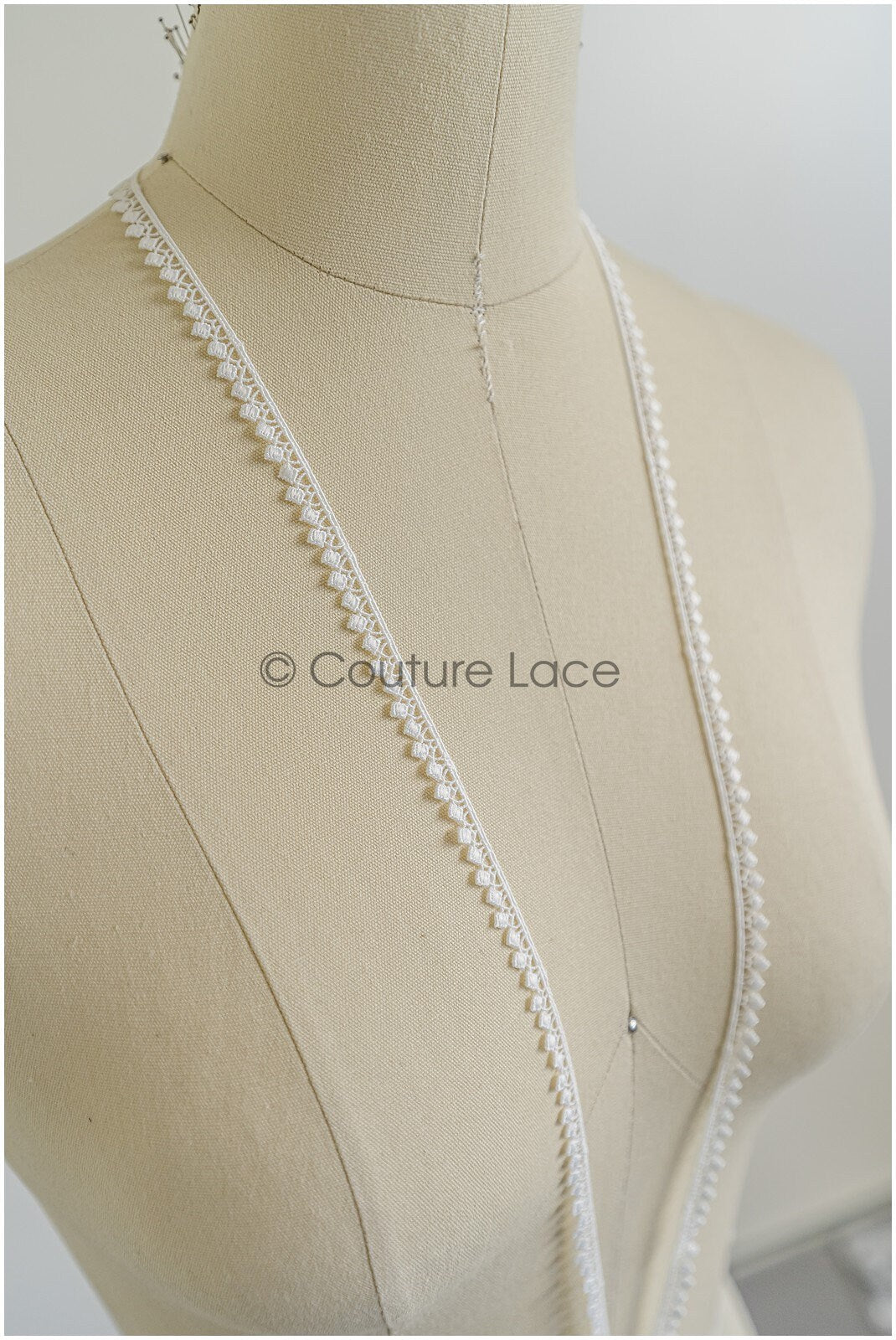 4yds Boho Lace Trim Off-White/ Bridal Lace Trim/ Guipure Lace Trim/ Dot Lace Trim// T22-194