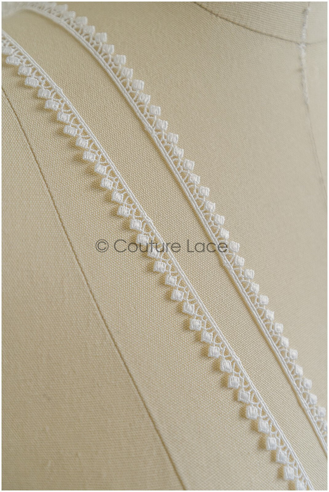 4yds Boho Lace Trim Off-White/ Bridal Lace Trim/ Guipure Lace Trim/ Dot Lace Trim// T22-194