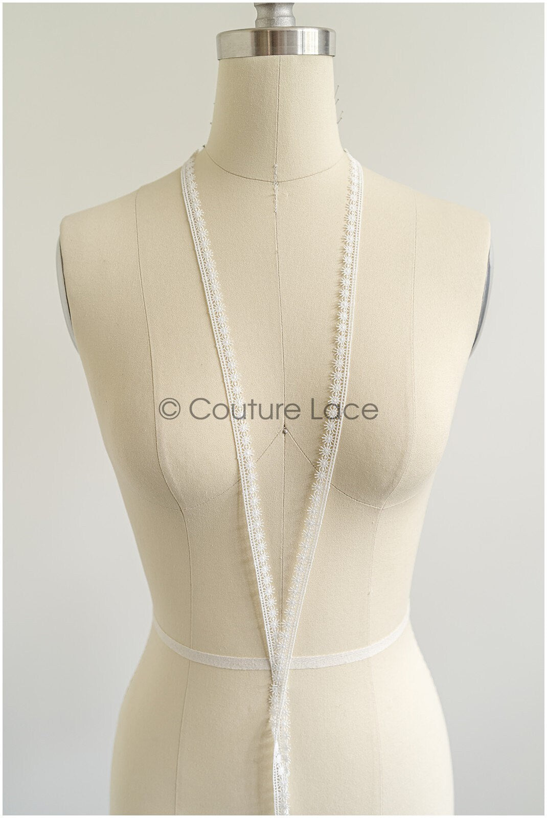 4yds Boho Crochet Lace Trim/ Off-White Lace Trim/ Bridal Guipure Lace Trim/ Snowflake Lace// T22-198