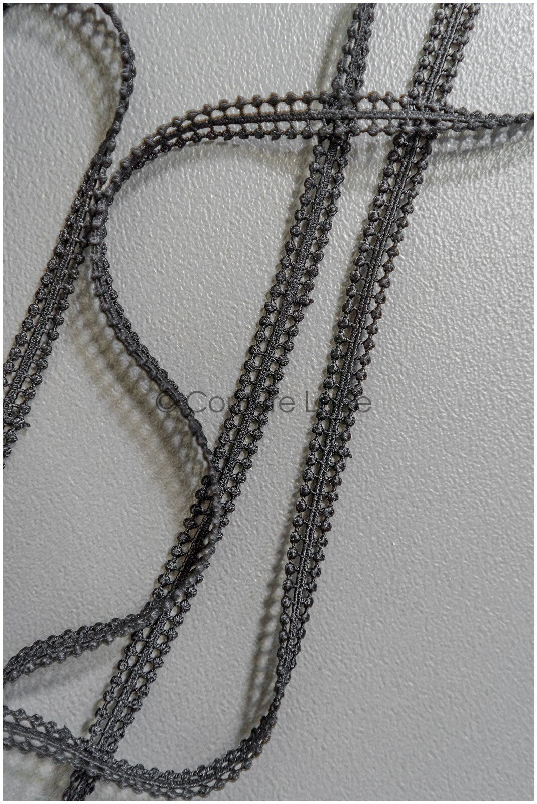 4yds Boho Crochet Lace Trim Black/ Bridal Lace Trim/ Guipure Lace Trim/ Wedding Dress Lace// T22-206