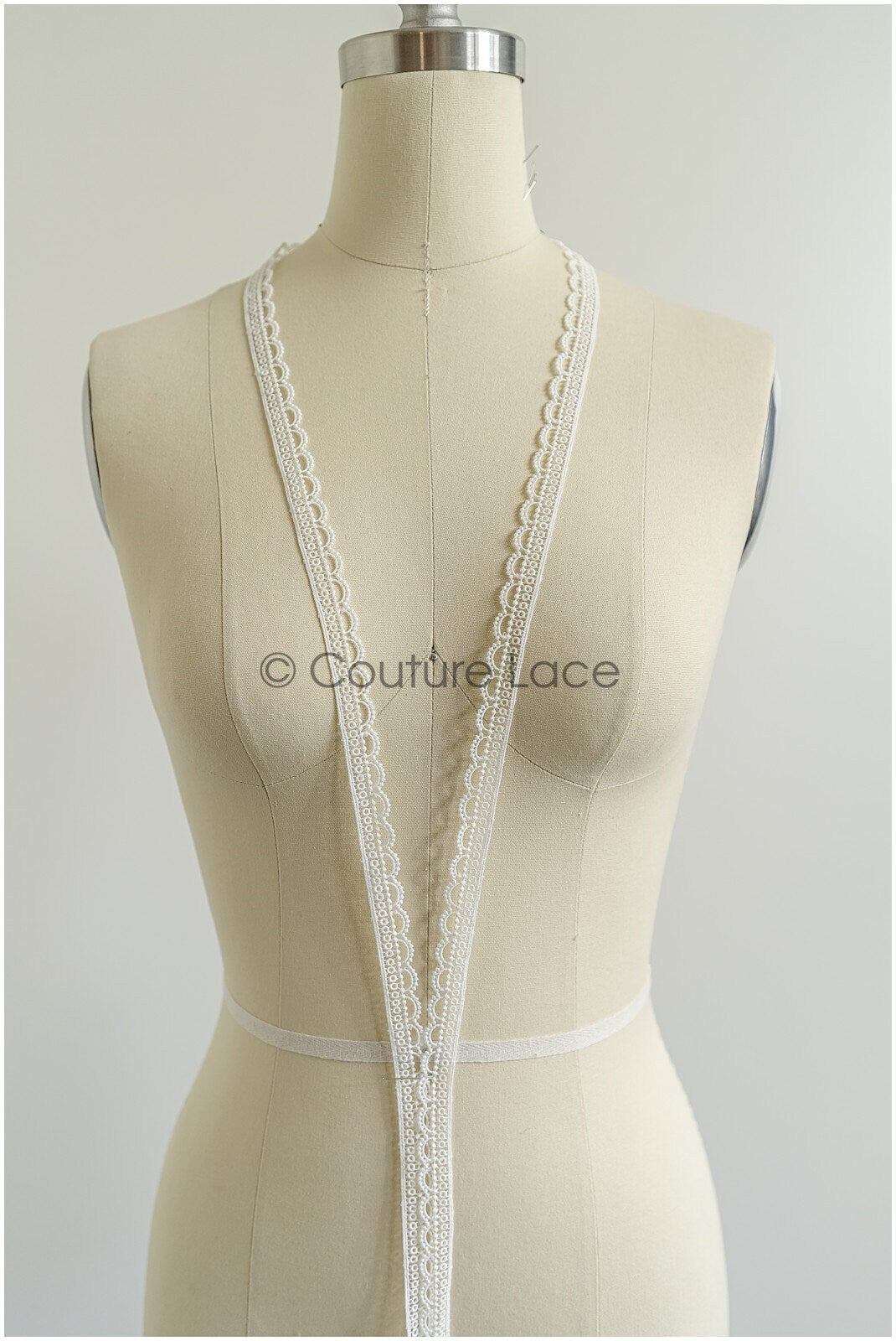4yds Boho Lace Trim Off-White/ Lace Trim for Wedding Dresses/ Guipure Lace/ Dot Lace// T22-207