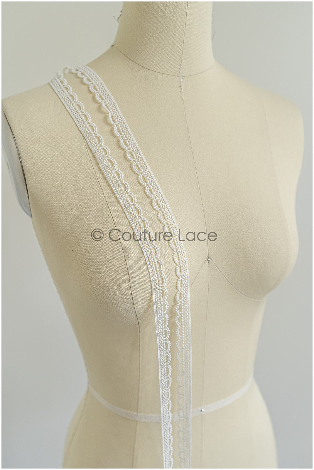 4yds Boho Lace Trim Off-White/ Lace Trim for Wedding Dresses/ Guipure Lace/ Dot Lace// T22-207