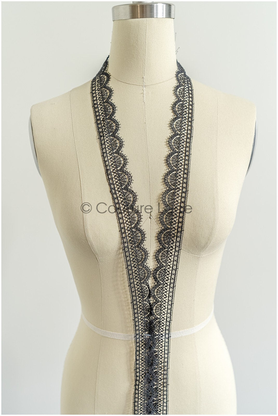4yds / black boho crochet lace / geometric lace trim / bridal guipure lace trim / black lace// T22-219T22-219