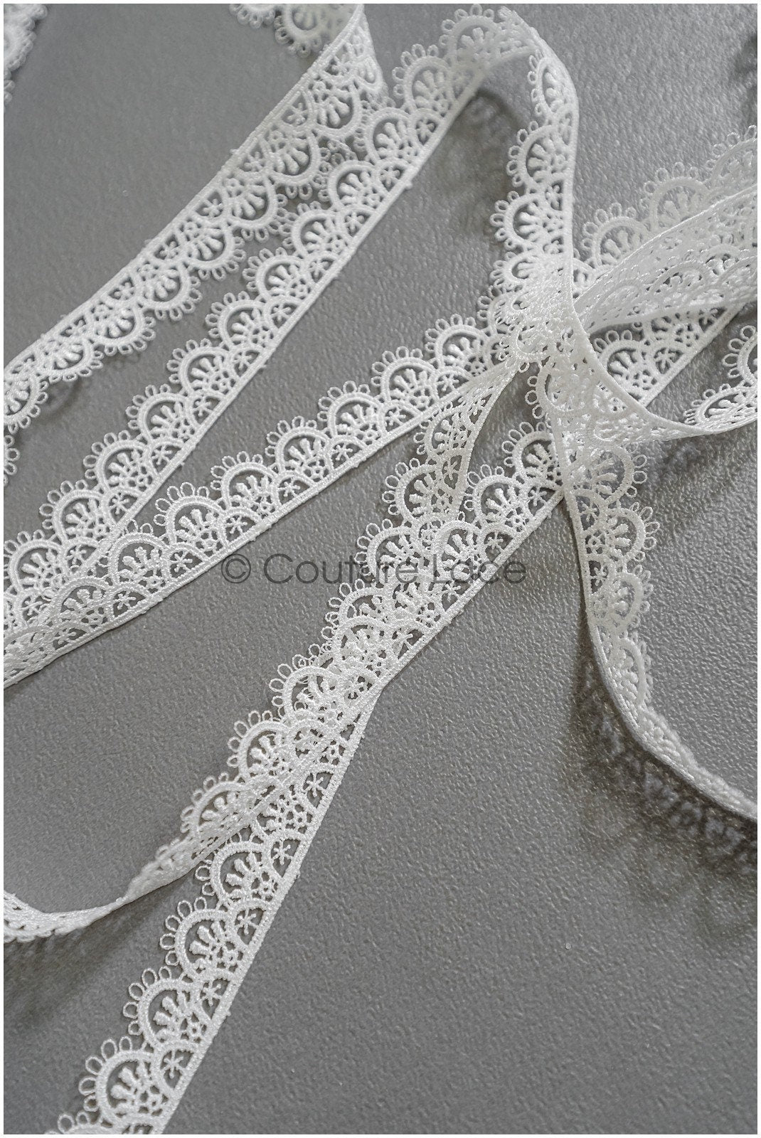 4yds / off-white boho crochet lace trim / geometric lace trim / bridal guipure lace trim / off-white dot lace trim // T22-220
