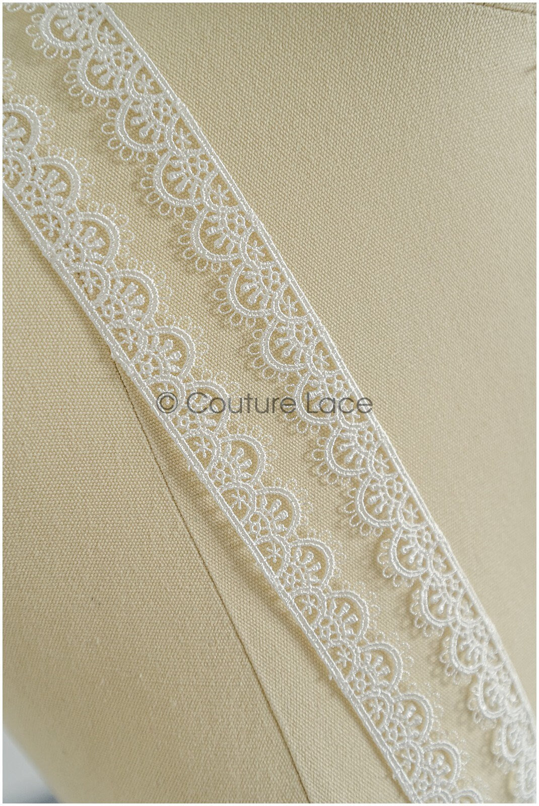 4yds / off-white boho crochet lace trim / geometric lace trim / bridal guipure lace trim / off-white dot lace trim // T22-220