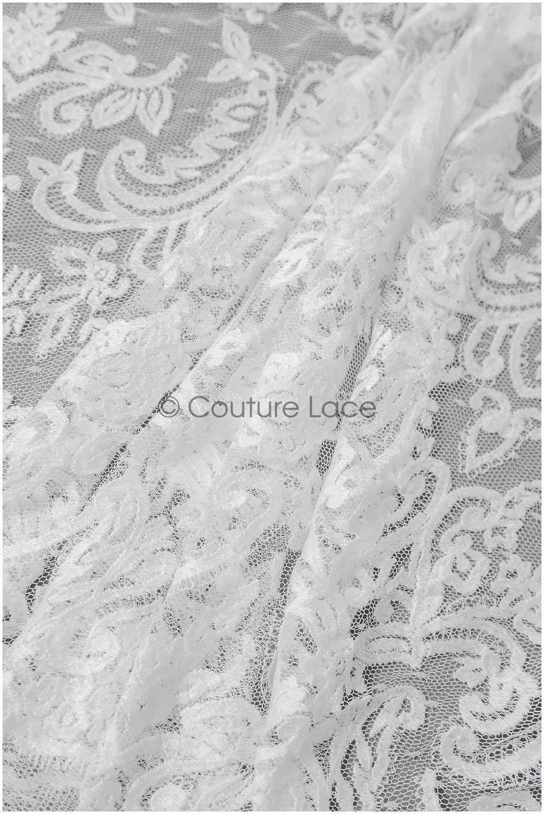 Wunderschöner Spitzenstoff Off-White/ Pünktchen Tüllsockel/ Couture Spitzenstoff/ Boho Braut Spitze// L22-271B
