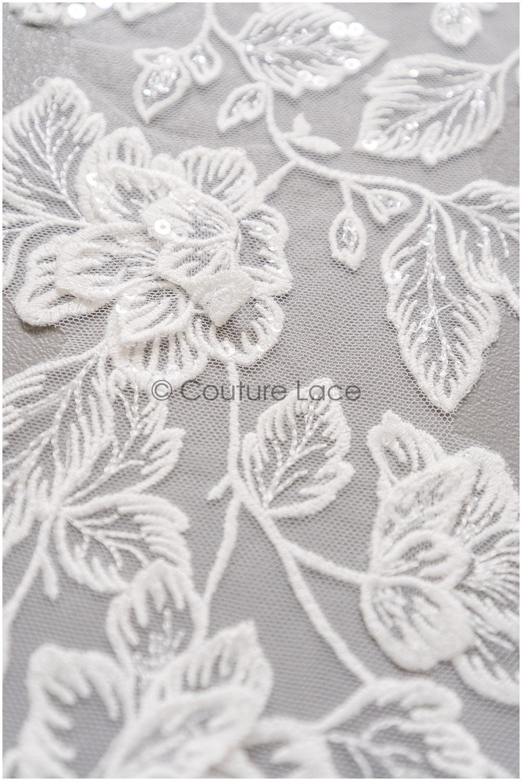 romantischer Blumen-Spitzenaufnäher/ Baumwollblumen Applikation/ Hochzeitskleid Spitzenapplikation/ Brautblumen Applikation// A22-272
