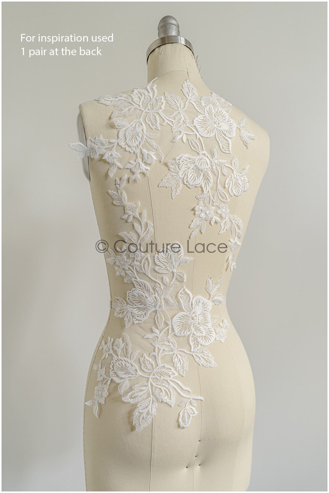 romantischer Magnolien Spitzenaufnäher / Baumwollblume Applikation / Hochzeitskleid Spitzenapplikation / Braut Magnolien Applikation// A22-280