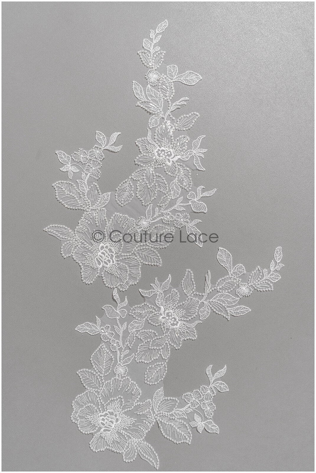 romantischer Perlen Spitzen Patch/ Rayon Blumen Applikation/ Hochzeitskleid SpitzenApplikation/ BrautBlume Applikation// A22-274