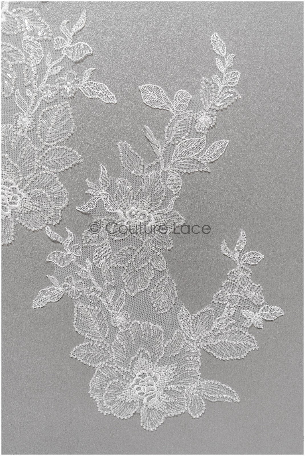 romantischer Perlen Spitzen Patch/ Rayon Blumen Applikation/ Hochzeitskleid SpitzenApplikation/ BrautBlume Applikation// A22-274
