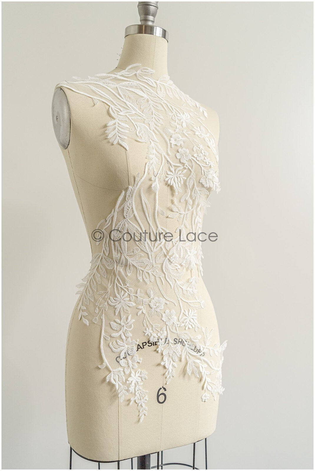 romantischer Wildblumen Spitzen Aufnäher / Wildblumen Applikation / Hochzeitskleid Spitzenapplikation / Braut Wildblumen Applikationen// A22-276