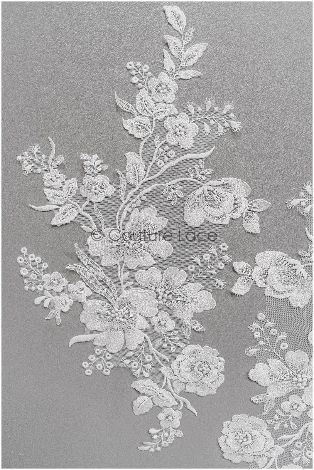 romantischer Wildblumen Spitzen Aufnäher / Wildblumen Applikation / Hochzeitskleid Spitzenapplikation / Braut Wildblumen Applikationen// A22-281