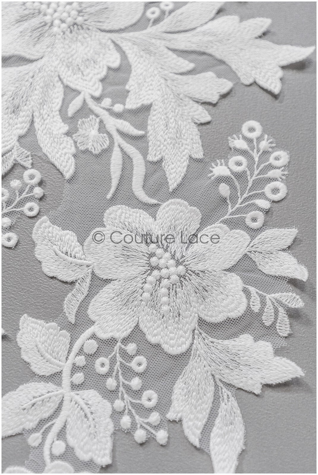 romantischer Wildblumen Spitzen Aufnäher / Wildblumen Applikation / Hochzeitskleid Spitzenapplikation / Braut Wildblumen Applikationen// A22-282