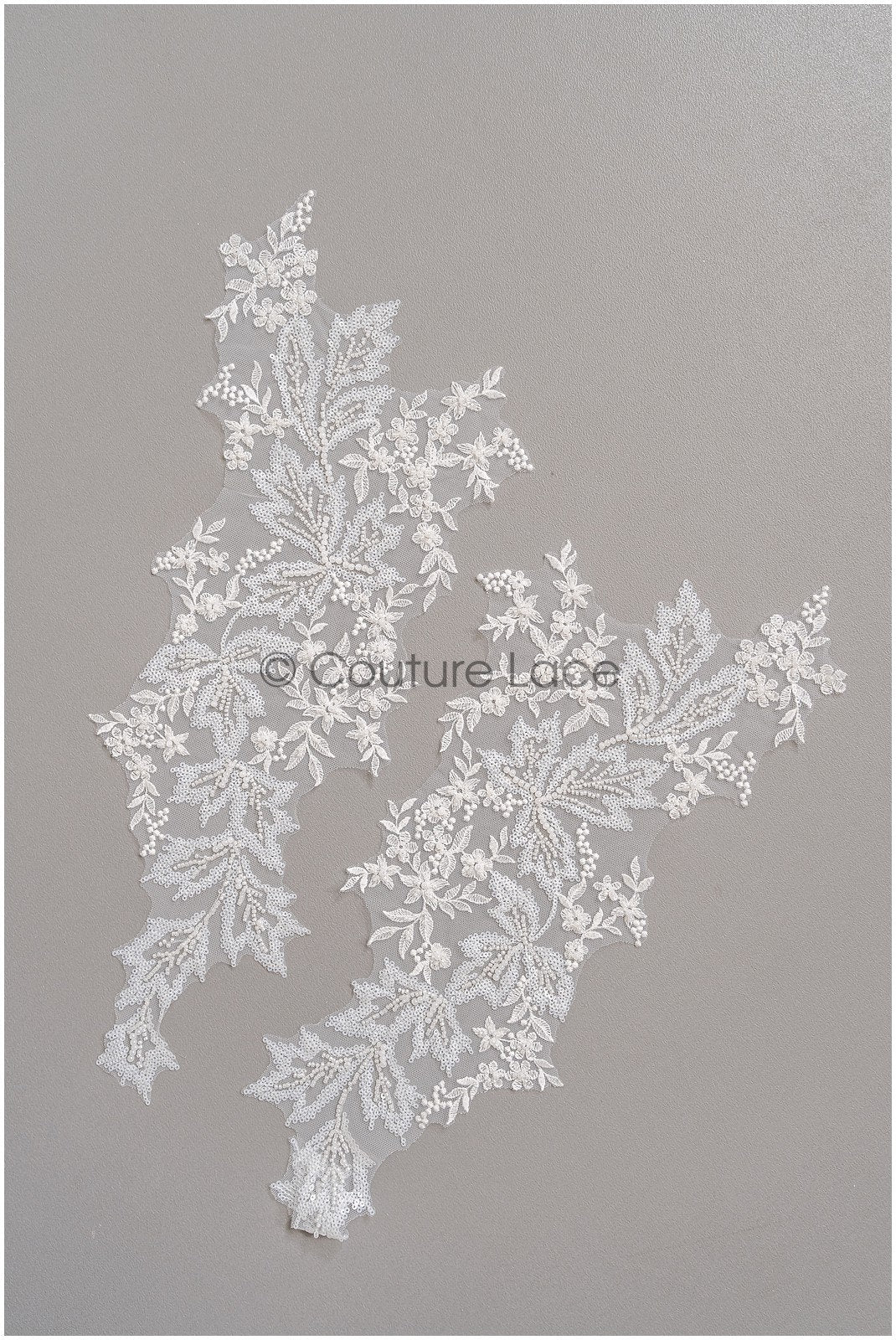 romantischer Blumen-Spitzenaufnäher / Baumwollblumen Applikation / Hochzeitskleid Spitzenapplikation / Brautblumen Applikation// A22-259