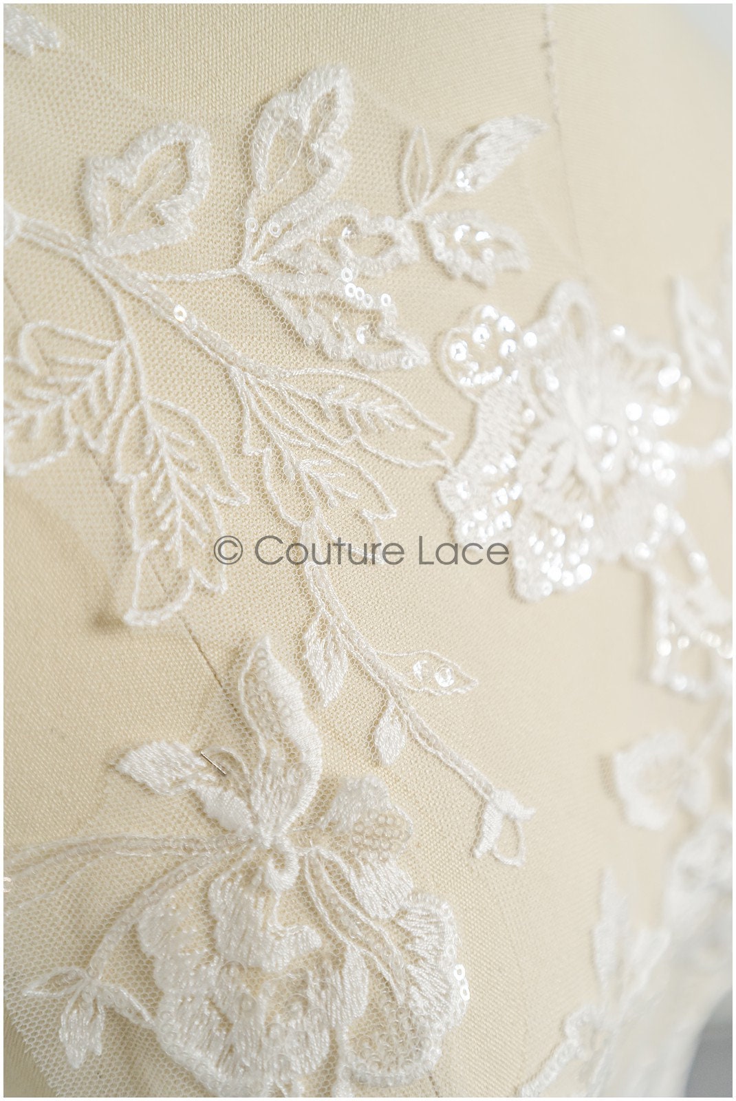 romantischer Blumen-Spitzenaufnäher/ Baumwollblumen Applikation/ Hochzeitskleid Spitzenapplikation/ Brautblumen Applikation// A22-262