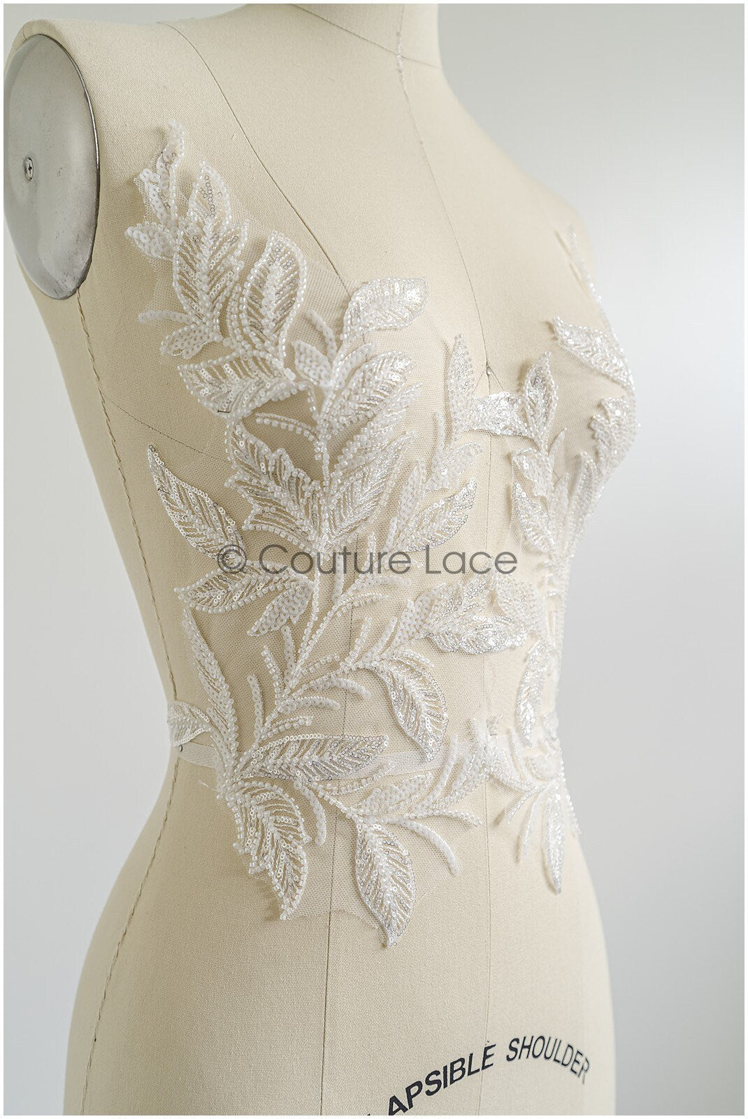 romantischer Blumen-Spitzenaufnäher / Baumwollblumen Applikation / Hochzeitskleid Spitzenapplikation / Brautblumen Applikation// A22-256