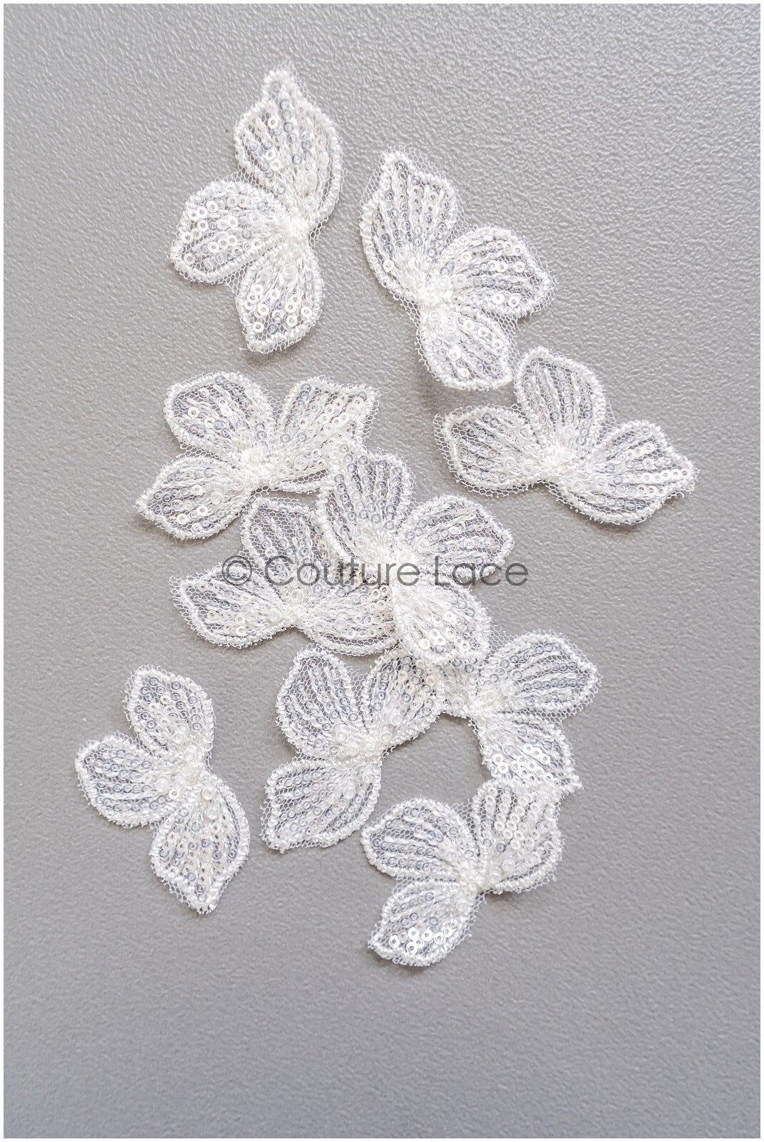 10pcs. Lace flowers for sewing/ 3D flower lace applique/ wedding dress lace applique/ bridal lace// A22-254