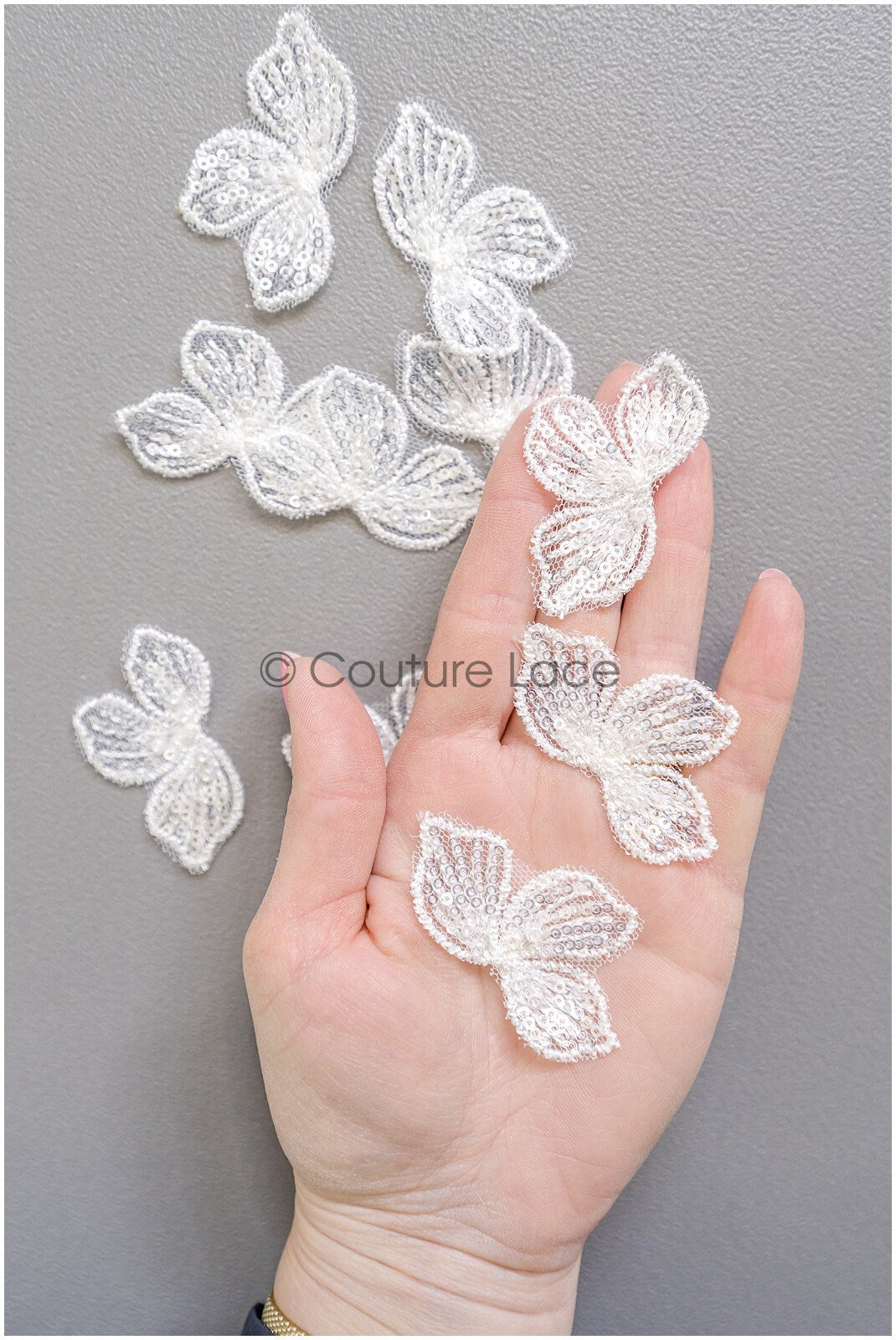 10pcs. Lace flowers for sewing/ 3D flower lace applique/ wedding dress lace applique/ bridal lace// A22-254