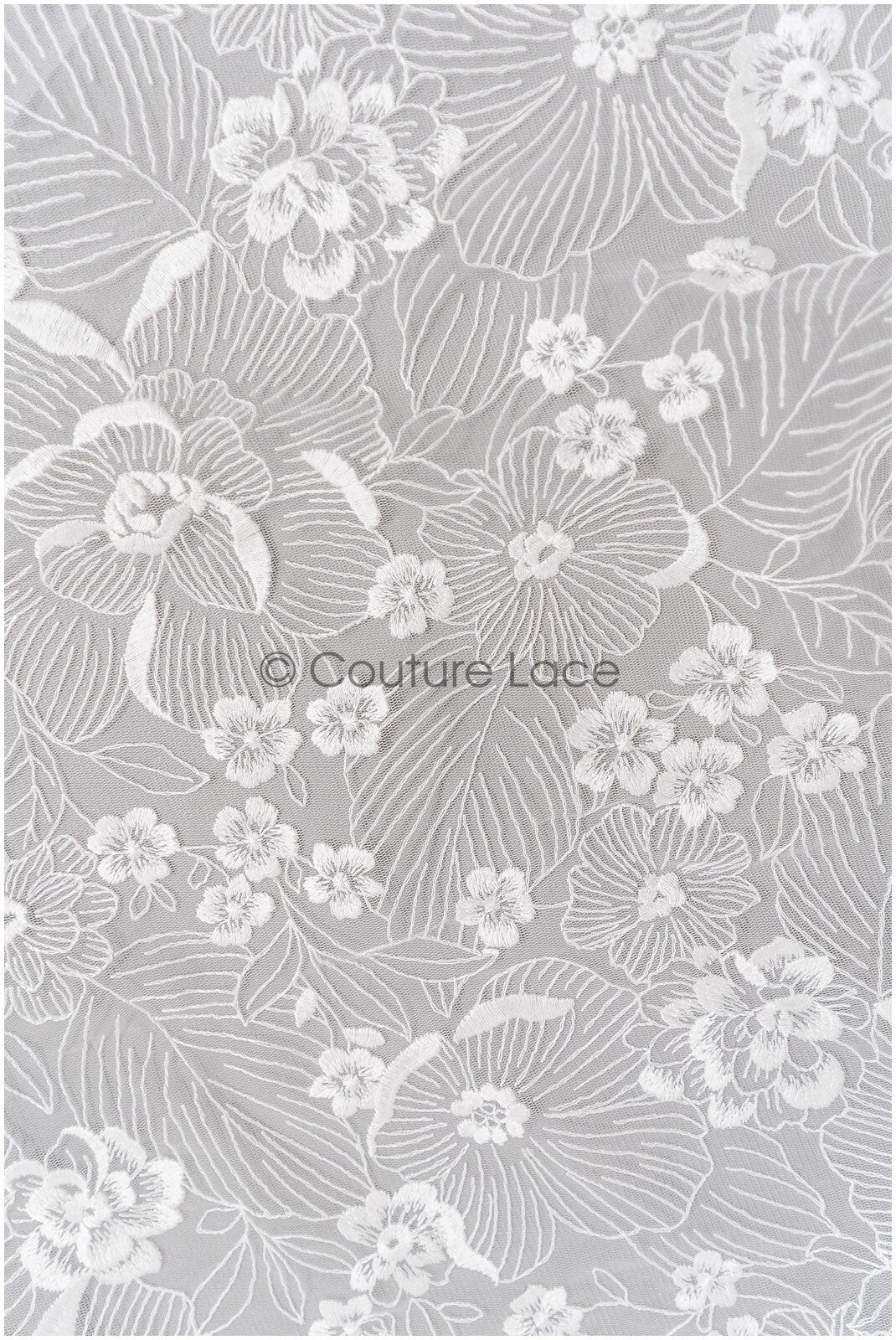Romantischer Braut Spitzenstoff Off-White/ floraler Couture Spitzenstoff/ Braut bestickte Spitze// L22-010