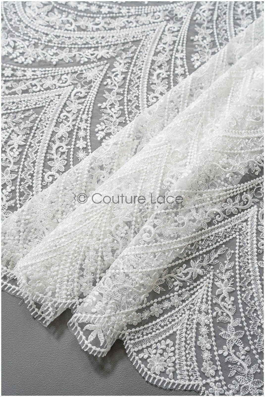 Romantischer Braut Spitzenstoff Off-White/ Boho Couture Spitzenstoff/ Braut Spitze// L22-430