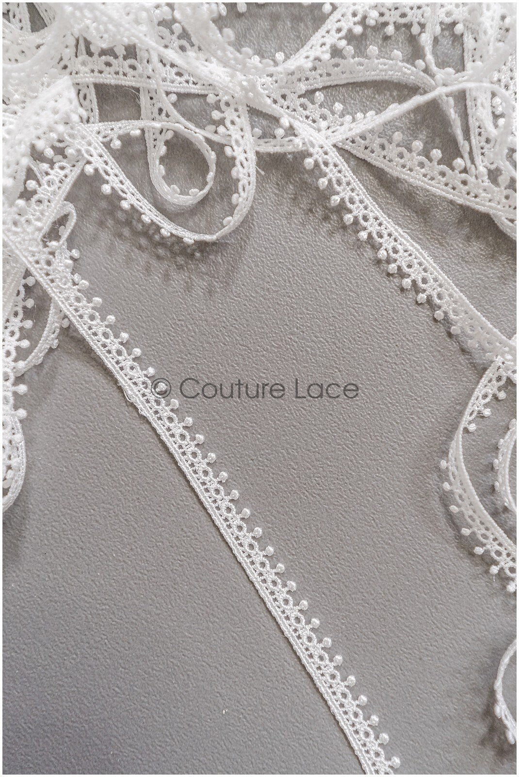 4yds Boho Crochet Lace Trim Off-White/ Crocheted Lace Trim/ Guipure Lace Trim/ Dot Lace Trim// T22-180