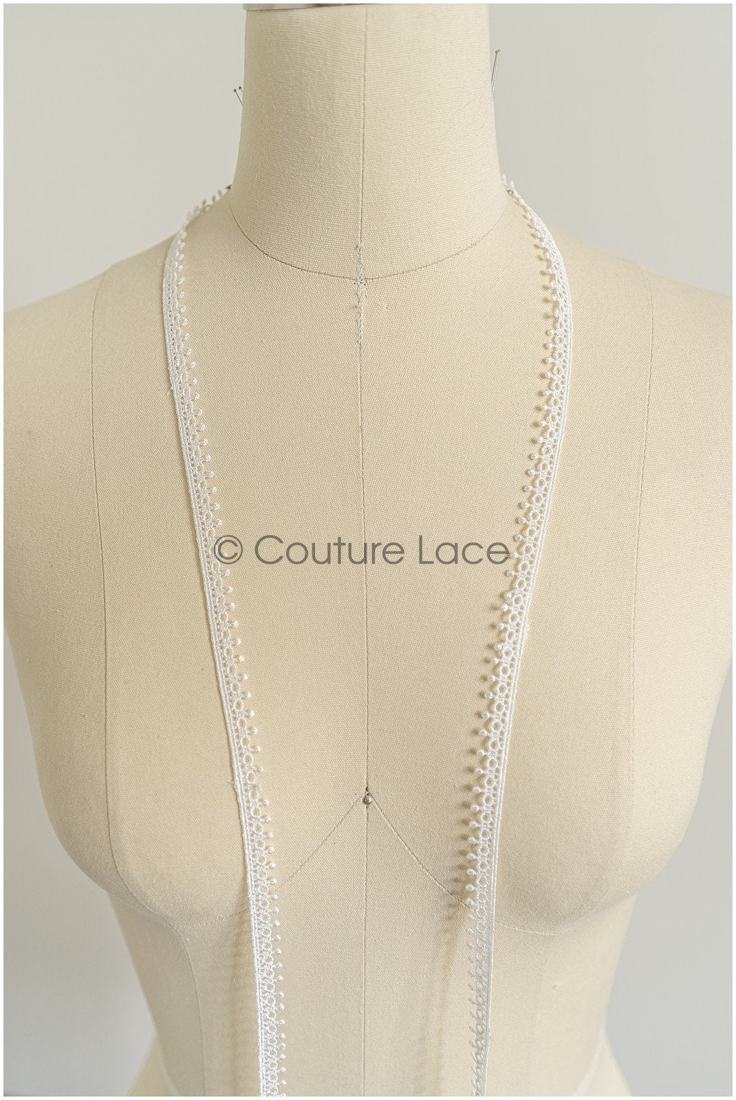 4yds Boho Crochet Lace Trim Off-White/ Crocheted Lace Trim/ Guipure Lace Trim/ Dot Lace Trim// T22-180