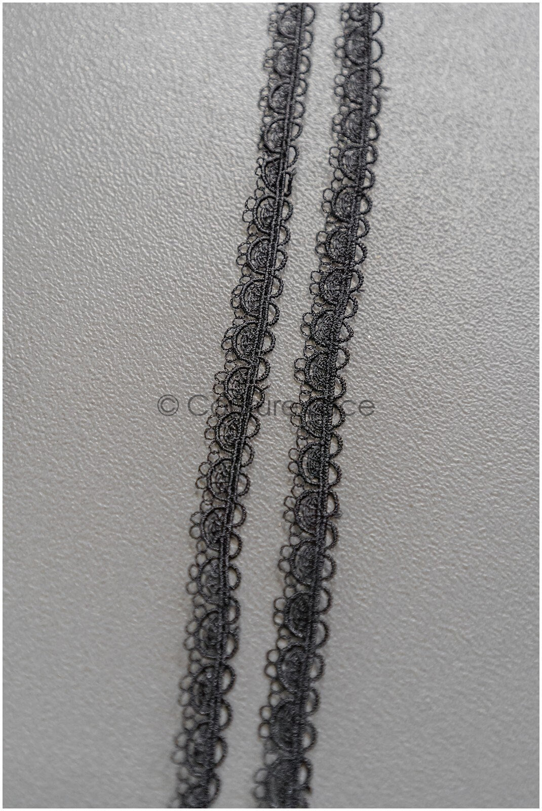 4yds Boho lace trim crocheted black/ bridal guipure lace trim/ wedding veil lace trim// T22-188