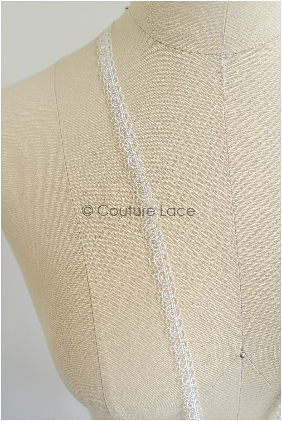 4yds Boho Lace Trim Off-White/ Bridal Lace Trim/ Guipure Lace Trim/ Wedding Dress Lace// T22-189