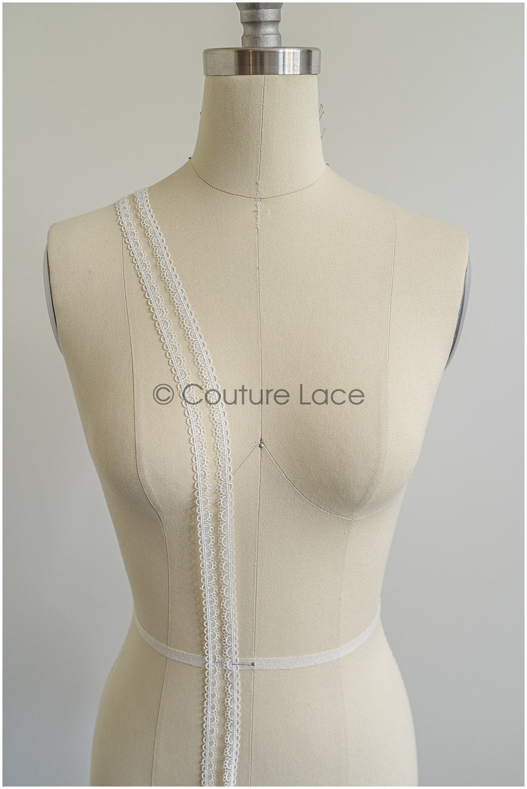4yds Boho Lace Trim Off-White/ Bridal Lace Trim/ Guipure Lace Trim/ Wedding Dress Lace// T22-189