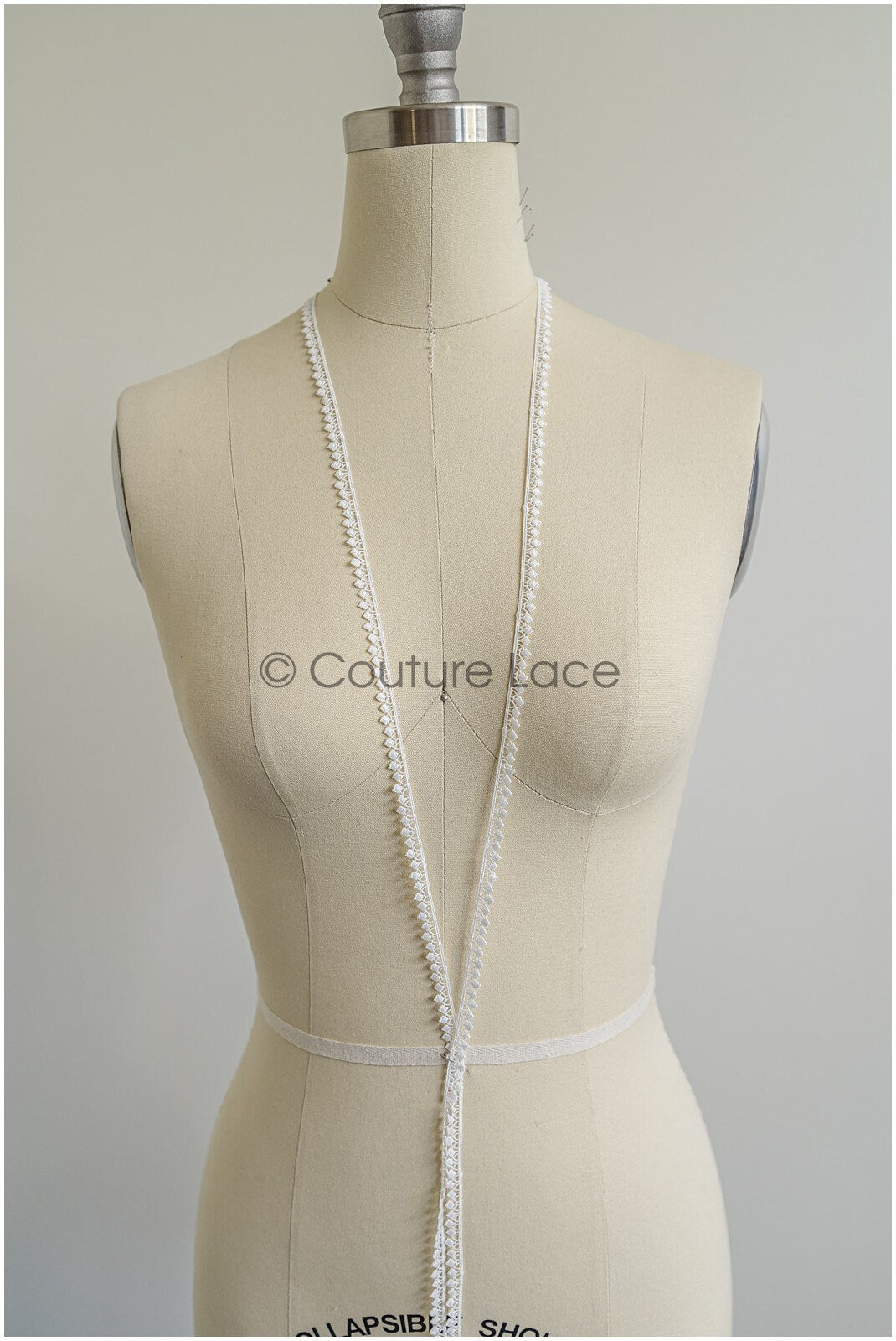 4yds Boho Lace Trim Off-White/ Bridal Lace Trim/ Guipure Lace Trim/ Dot Lace Trim// T22-194