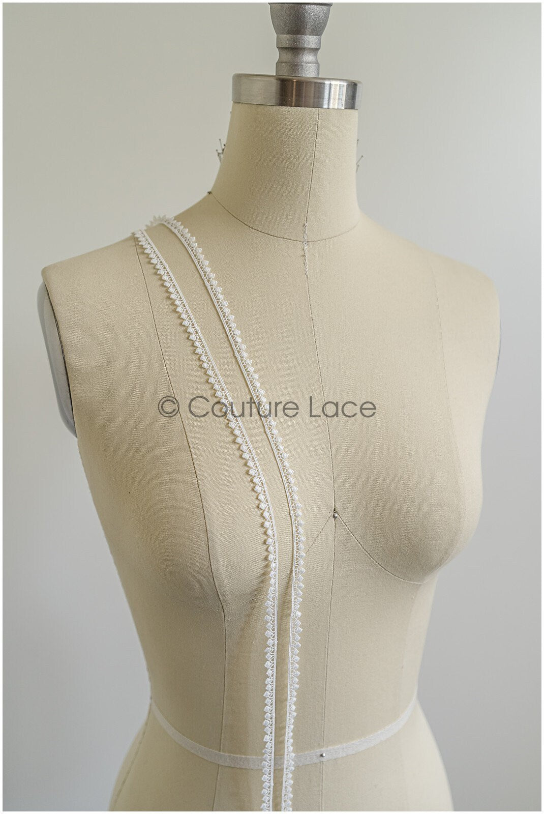 4yds Boho Lace Trim Off-White/ Bridal Lace Trim/ Guipure Lace Trim/ Dot Lace Trim// T22-194
