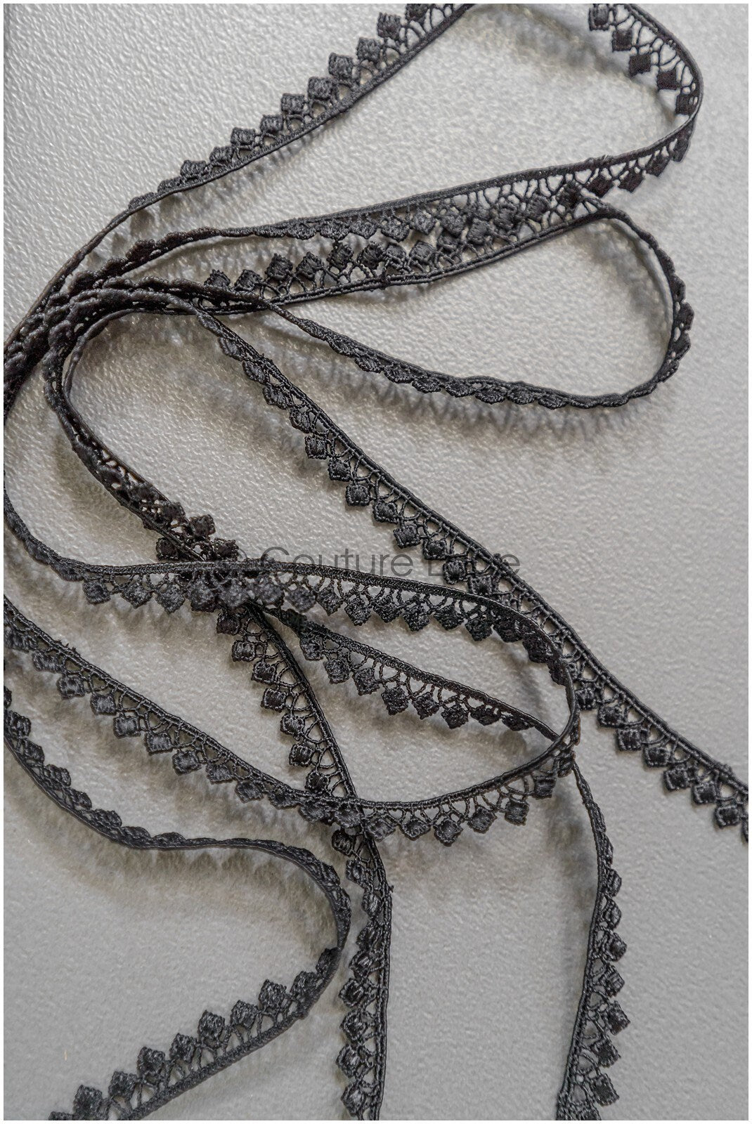 4yds boho lace trim/ black lace trim/ bridal guipure lace trim/ lace trimming// T22-195
