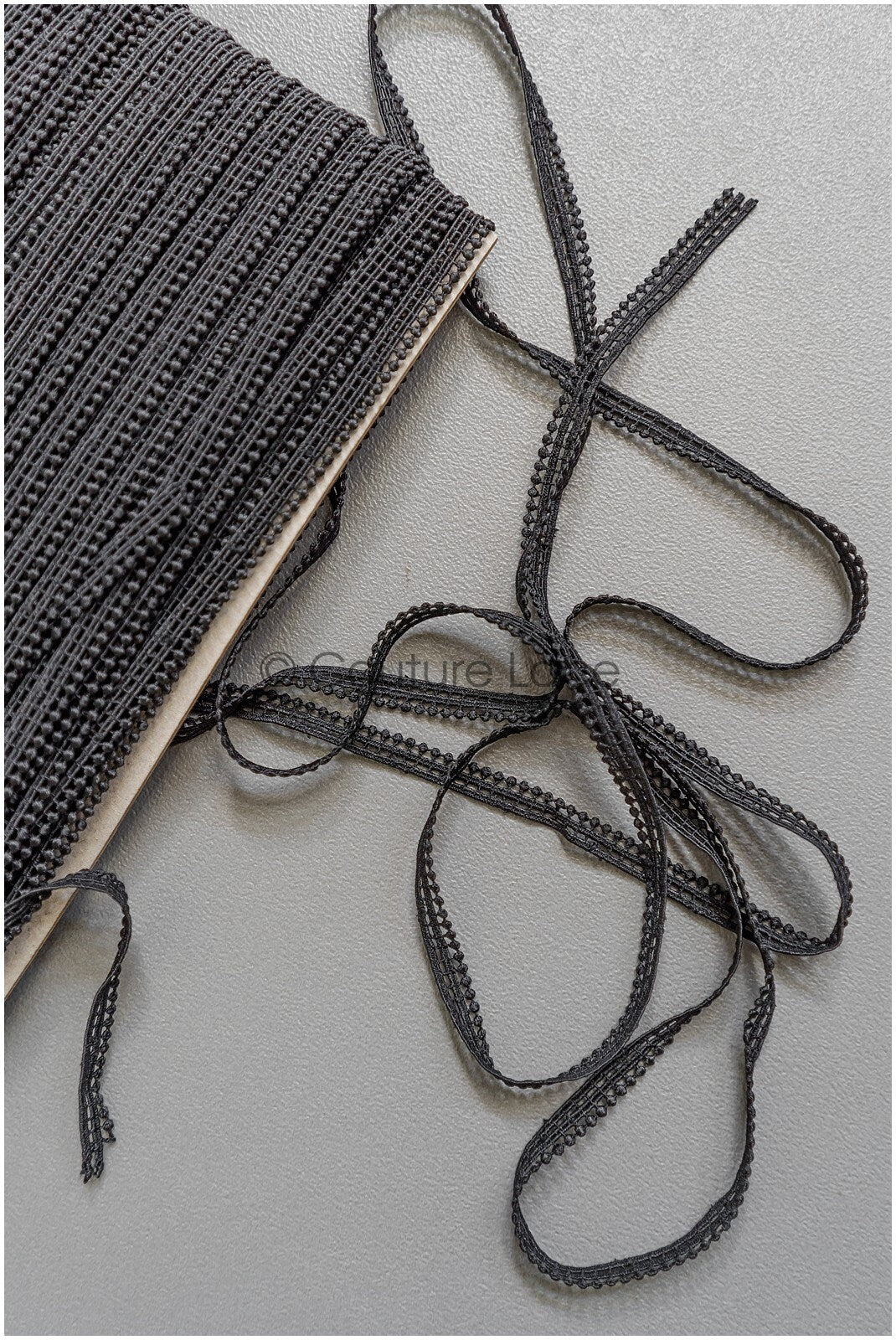 4yds Black Boho Crochet Lace Trim/ Lace Trim/ Bridal Guipure Lace Trim/ Black Lace // T22-197