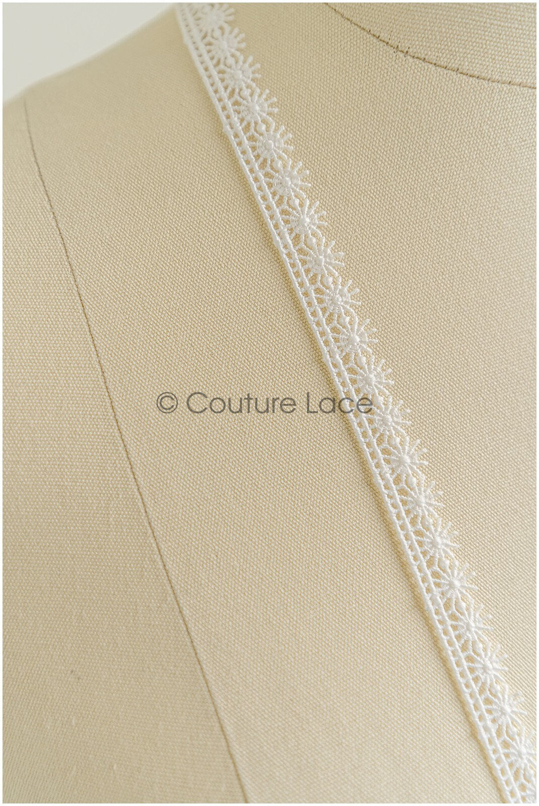 4yds Boho Crochet Lace Trim/ Off-White Lace Trim/ Bridal Guipure Lace Trim/ Snowflake Lace// T22-198