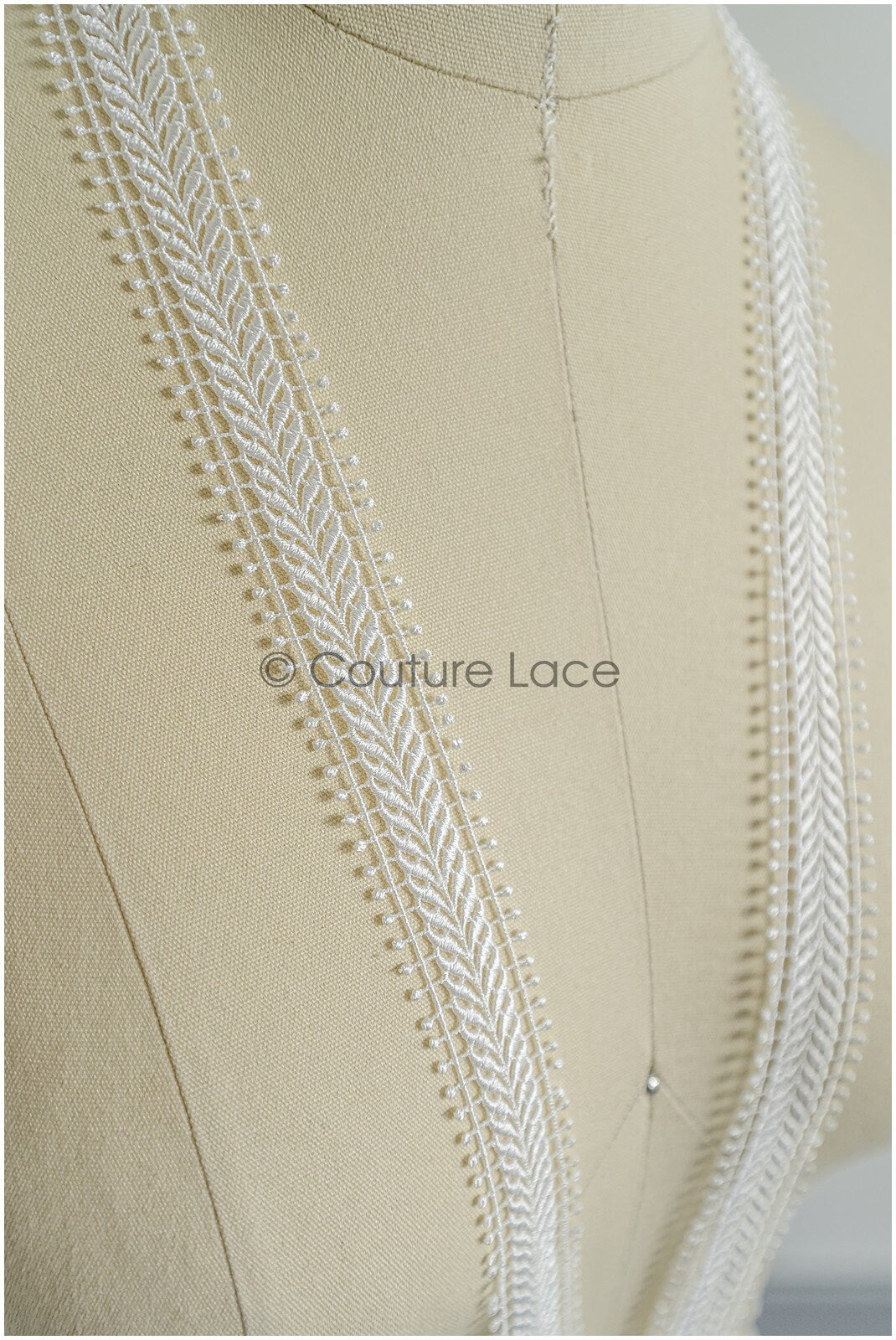 4yds Boho Lace Trim Off-White/ Crocheted Lace Trim/ Bridal Guipure Lace Trim/ Dot Lace// T22-212