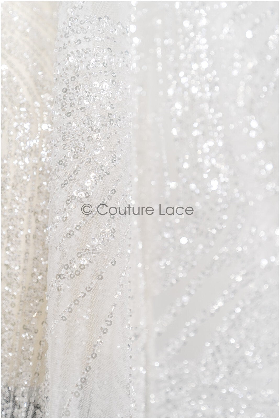 Schwere Perlen Brautspitze Off-White/ Couture Spitzenstoff mit Perlen/ schwere Hochzeitsspitze/ Brautspitze Stoff// L22-099