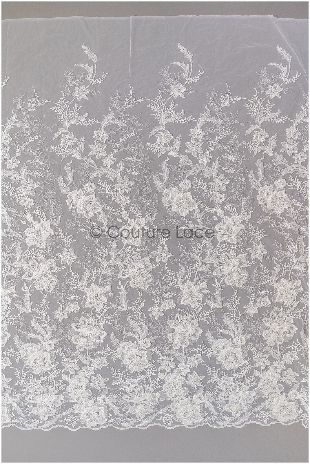 Pearl lace fabric/ bridal couture lace fabric with pearls and sequins/ bridal lace// L22-421