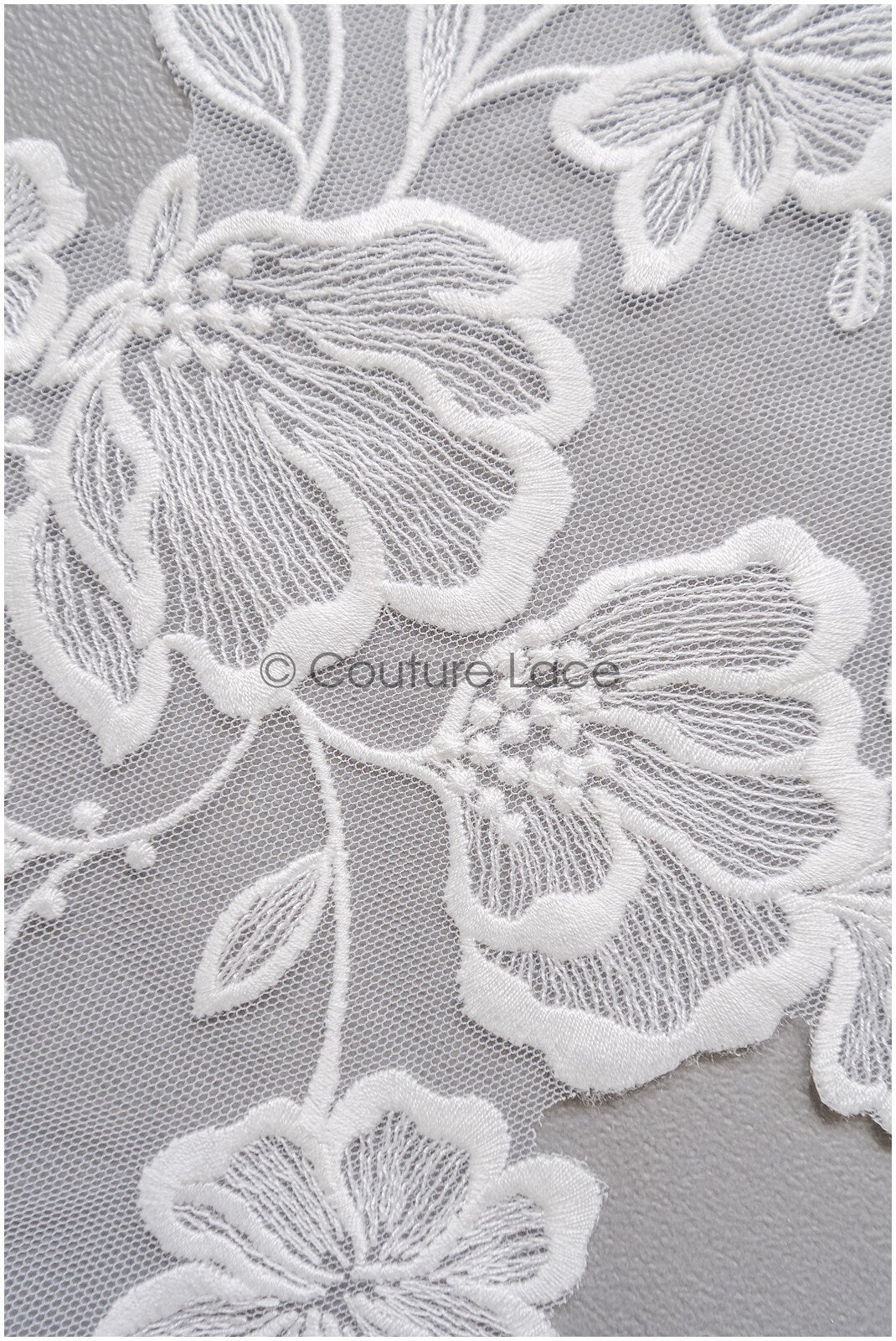 romantischer Blumen-Spitzenaufnäher/ Baumwollblumen Applikation/ Hochzeitskleid Spitzenapplikation/ Brautblumen Applikation// A22-265