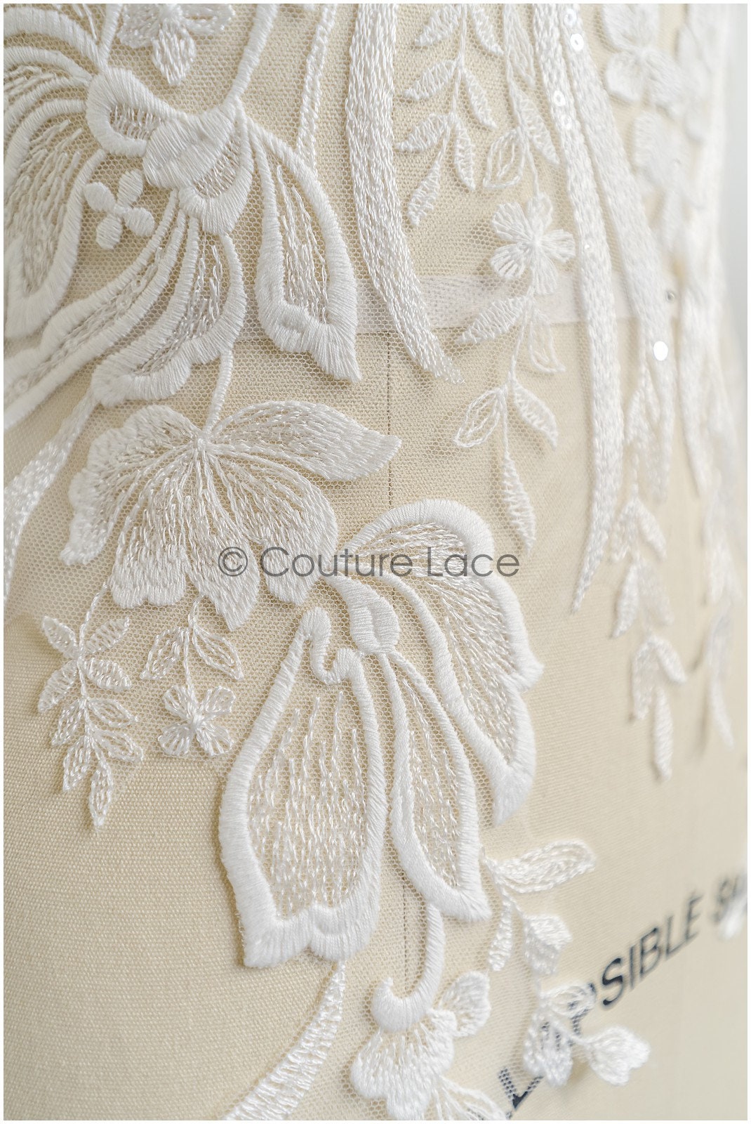 romantischer Blumen-Spitzenaufnäher / Baumwollblumen Applikation / Hochzeitskleid Spitzenapplikation / Brautblumen Applikation// A22-279