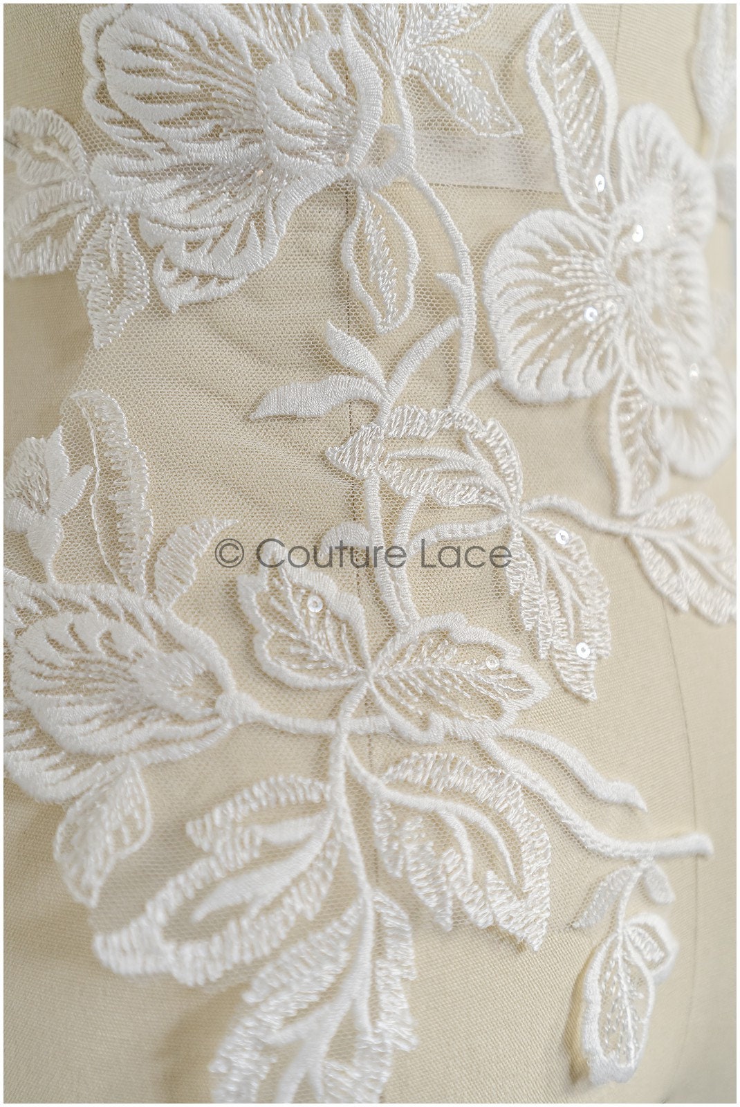 romantischer Magnolien Spitzenaufnäher / Baumwollblume Applikation / Hochzeitskleid Spitzenapplikation / Braut Magnolien Applikation// A22-280
