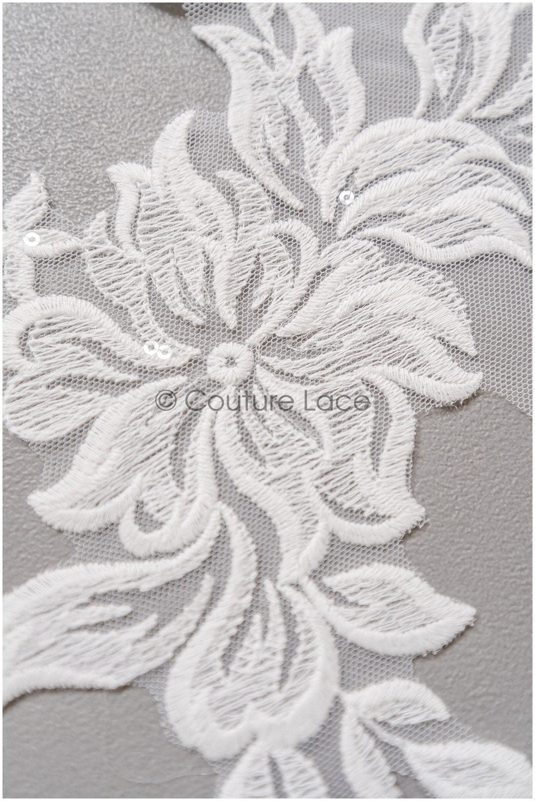 romantischer Magnolien Spitzenaufnäher / Baumwollblume Applikation / Hochzeitskleid Spitzenapplikation / Braut Magnolien Applikation// A22-271