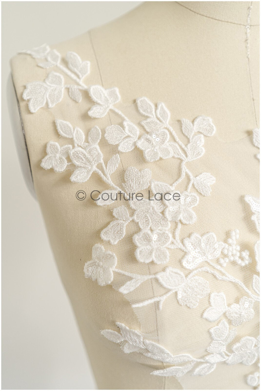 romantischer 3D Blumen SpitzenAufnäher / Baumwollblume Applikation / Hochzeitskleid Spitzenapplikation / Brautblumen Applikation// A22-275
