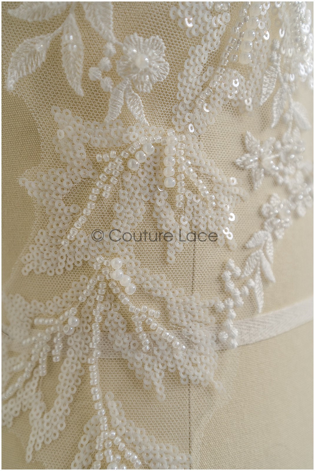 romantischer Blumen-Spitzenaufnäher / Baumwollblumen Applikation / Hochzeitskleid Spitzenapplikation / Brautblumen Applikation// A22-259