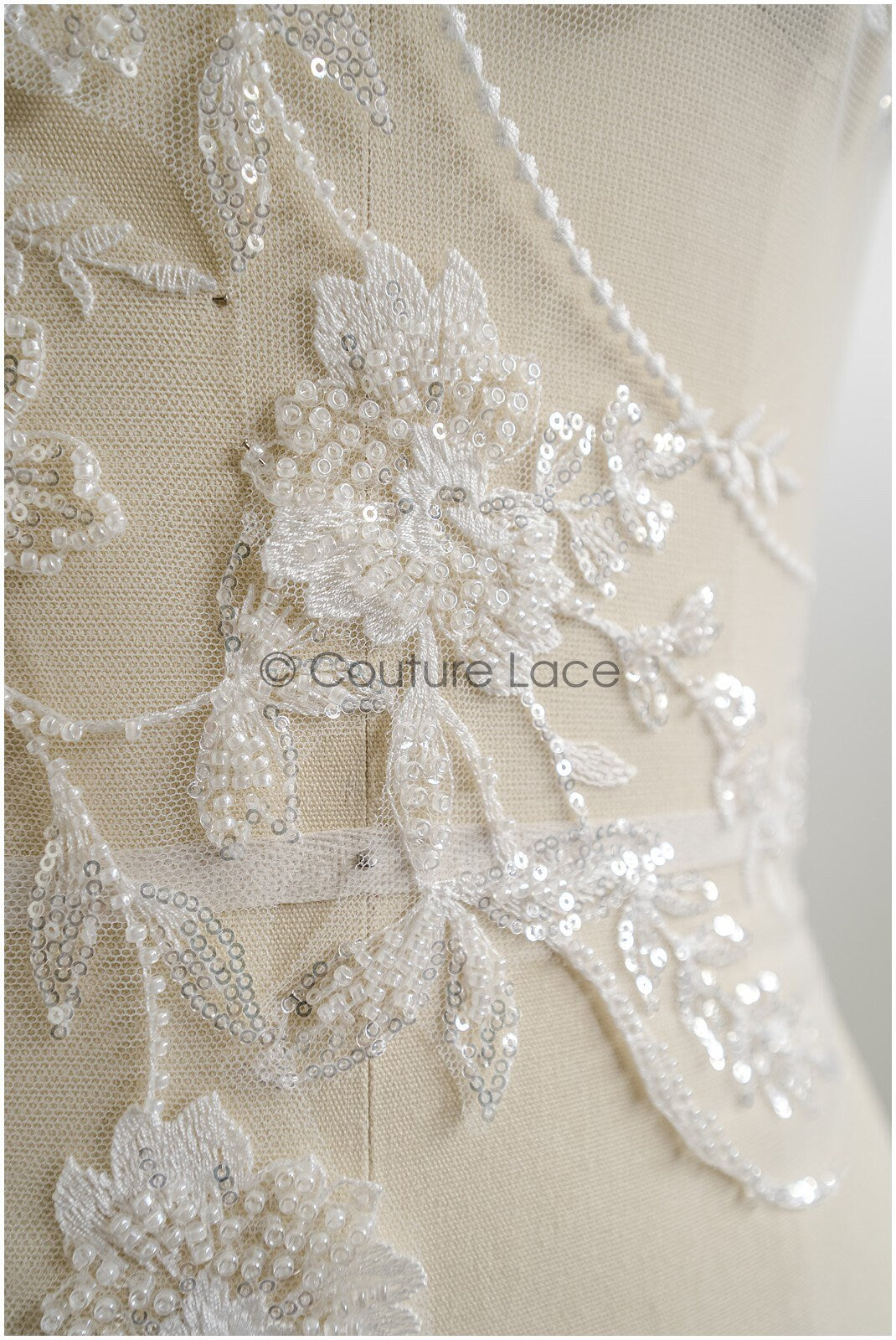 romantischer Blumen-Spitzenaufnäher / Baumwollblumen Applikation / Hochzeitskleid Spitzenapplikation / Brautblumen Applikation// A22-264