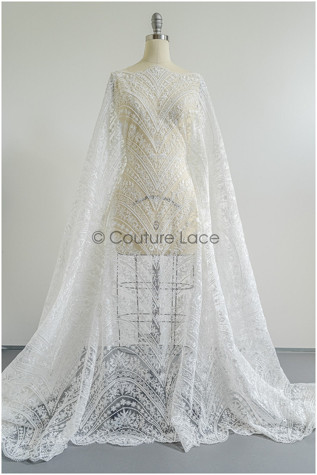 Romantischer Braut Spitzenstoff Off-White/ Boho Couture Spitzenstoff/ Braut Spitze// L22-430