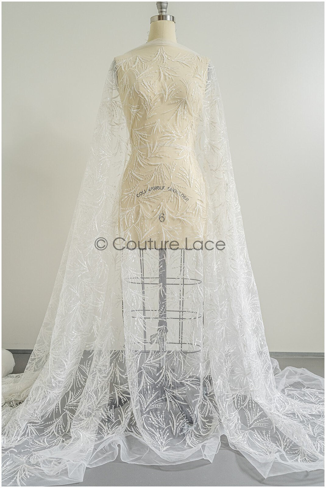 Perlen Braut Spitze Off-White/ Perlen Spitzenstoff/ Perlen Btrautspitze Stoff/ Couture Spitze// L22-446