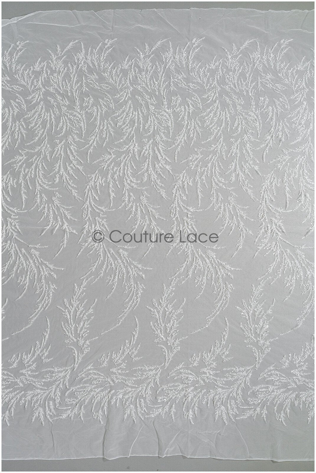 Perlen Braut Spitzenstoff Off-White/ Perlen Spitze Stoff/ Couture Spitzenstoff/ Brautspitze// L22-447