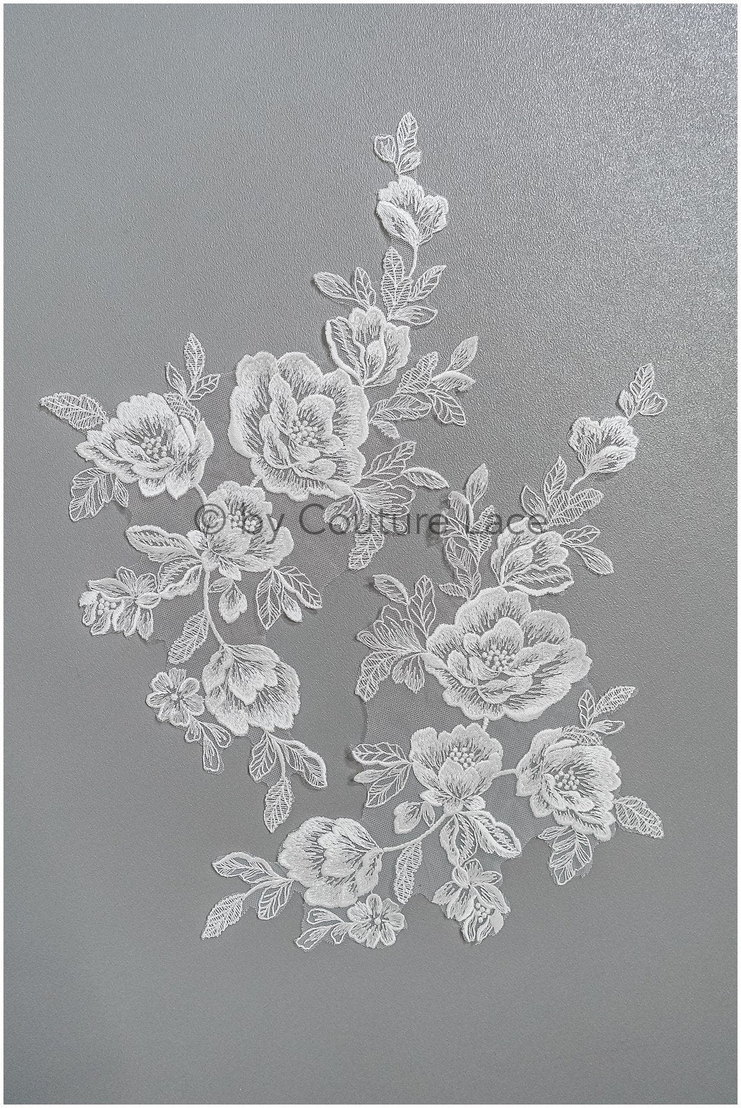 romantischer Blumen-Aufnäher/ Baumwollblumen Applikation/ Brautblumen Applikation/ Brautblumen Applikation// A22-310