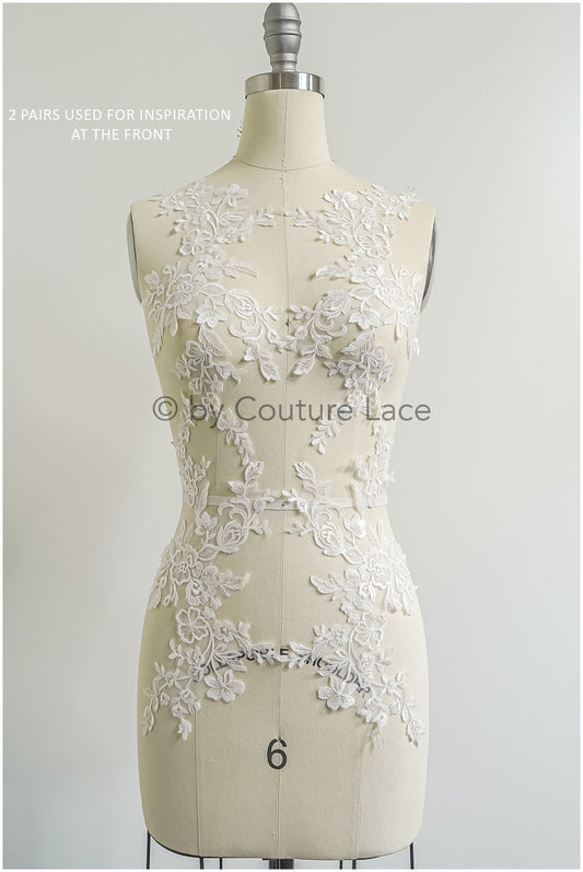 Romantischer Blumen-Aufnäher/ Baumwollblumen Applikation/ Brautblumen Applikation/ Brautblumen Applikation// A22-309